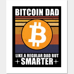 Bitcoin Dad Like a Regular Dad But Smarter Retro Posters and Art